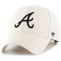 petten-gebogen-creme-snapback-van-atlanta-braves-mlb-van-47-brand