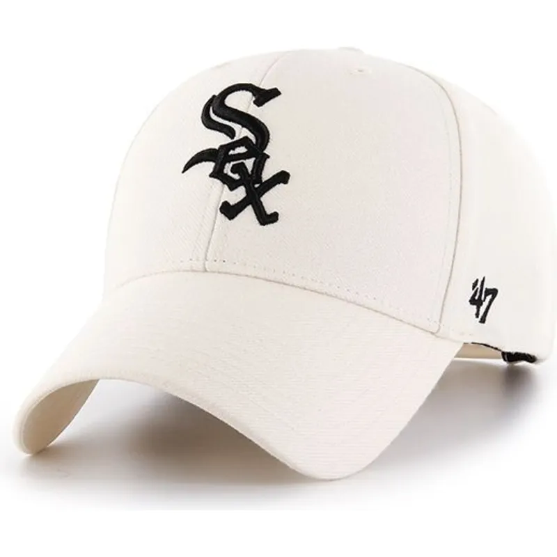 petten-gebogen-creme-snapback-van-chicago-white-sox-mlb-van-47-brand petten-gebogen-creme-snapback-van-chicago-white-sox-mlb-van-47-brand