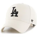 petten-gebogen-creme-snapback-van-los-angeles-dodgers-mlb-van-47-brand