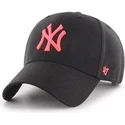 petten-gebogen-zwart-snapback-rosa-van-new-york-yankees-mlb-van-47-brand