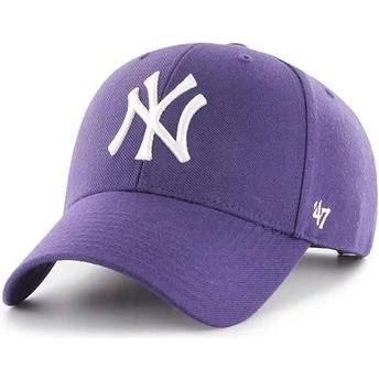 Petten gebogen paars snapback van New York Yankees MLB van 47 Brand