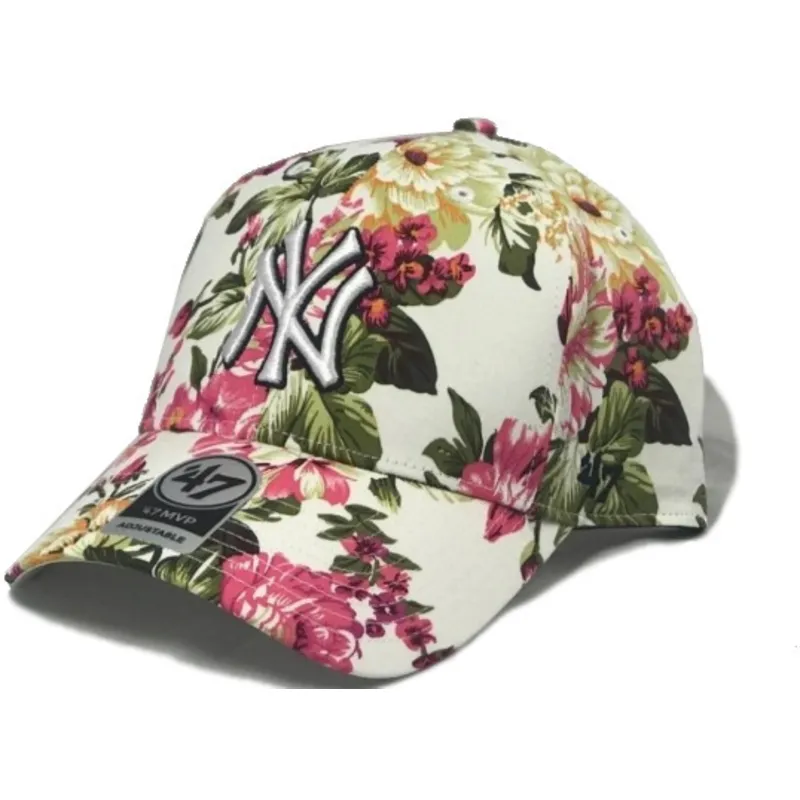 petten-gebogen-meerkleurig-verstelbaar-estampado-floral-van-new-york-yankees-mlb-van-47-brand