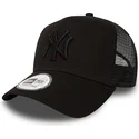 petten-gebogen-zwart-snapback-clean-a-frame-van-new-york-yankees-mlb-van-new-era