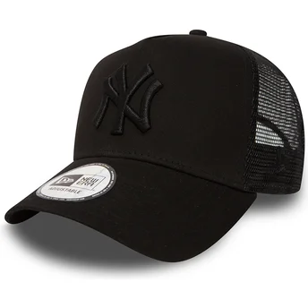 Petten gebogen zwart snapback Clean A Frame van New York...