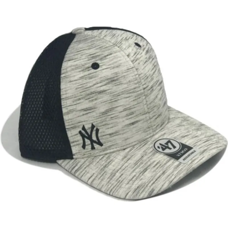 petten-gebogen-grijs-snapback-jaspeado-van-new-york-yankees-mlb-van-47-brand