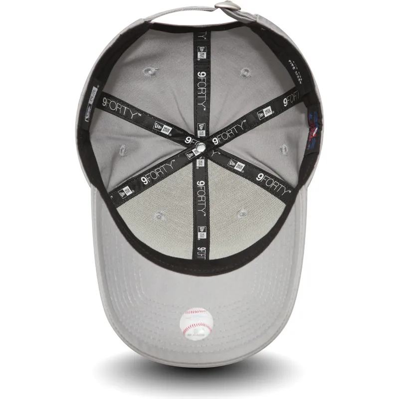 petten-gebogen-grijs-verstelbaar-9forty-essential-van-new-york-yankees-mlb-van-new-era