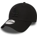 petten-gebogen-zwart-fitted-39thirty-essential-van-los-angeles-dodgers-mlb-van-new-era