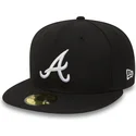 petten-plat-zwart-fitted-59fifty-essential-van-atlanta-braves-mlb-van-new-era