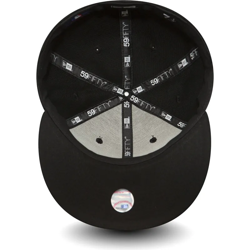 petten-plat-zwart-fitted-59fifty-essential-van-atlanta-braves-mlb-van-new-era
