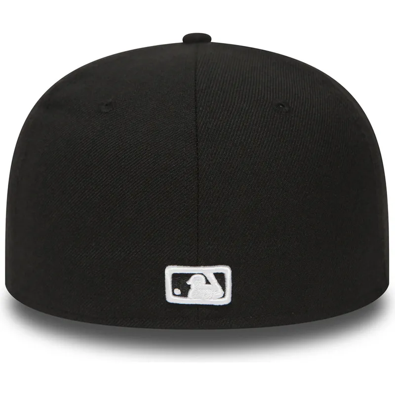 petten-plat-zwart-fitted-59fifty-essential-van-los-angeles-dodgers-mlb-van-new-era