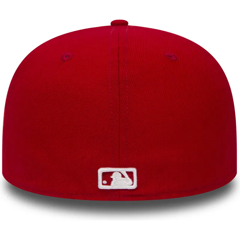 petten-plat-rood-fitted-59fifty-essential-van-los-angeles-dodgers-mlb-van-new-era