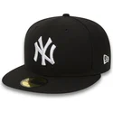 petten-plat-zwart-fitted-59fifty-essential-van-new-york-yankees-mlb-van-new-era