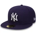 petten-plat-paars-fitted-59fifty-essential-van-new-york-yankees-mlb-van-new-era