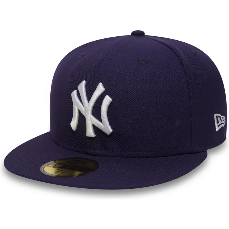 petten-plat-paars-fitted-59fifty-essential-van-new-york-yankees-mlb-van-new-era