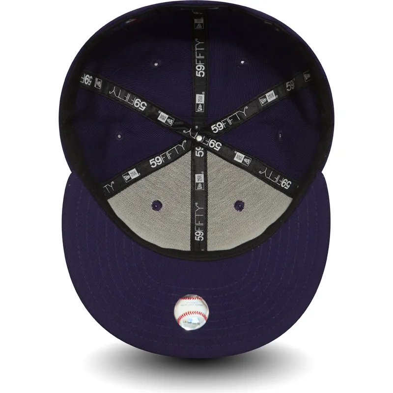 petten-plat-paars-fitted-59fifty-essential-van-new-york-yankees-mlb-van-new-era