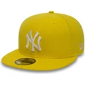 petten-plat-geel-fitted-59fifty-essential-van-new-york-yankees-mlb-van-new-era