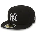 petten-plat-zwart-fitted-voor-kinderen-59fifty-essential-van-new-york-yankees-mlb-van-new-era