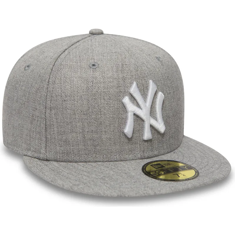 petten-plat-grijs-fitted-59fifty-essential-van-new-york-yankees-mlb-van-new-era
