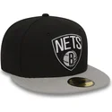 petten-plat-zwart-fitted-59fifty-essential-van-brooklyn-nets-nba-van-new-era