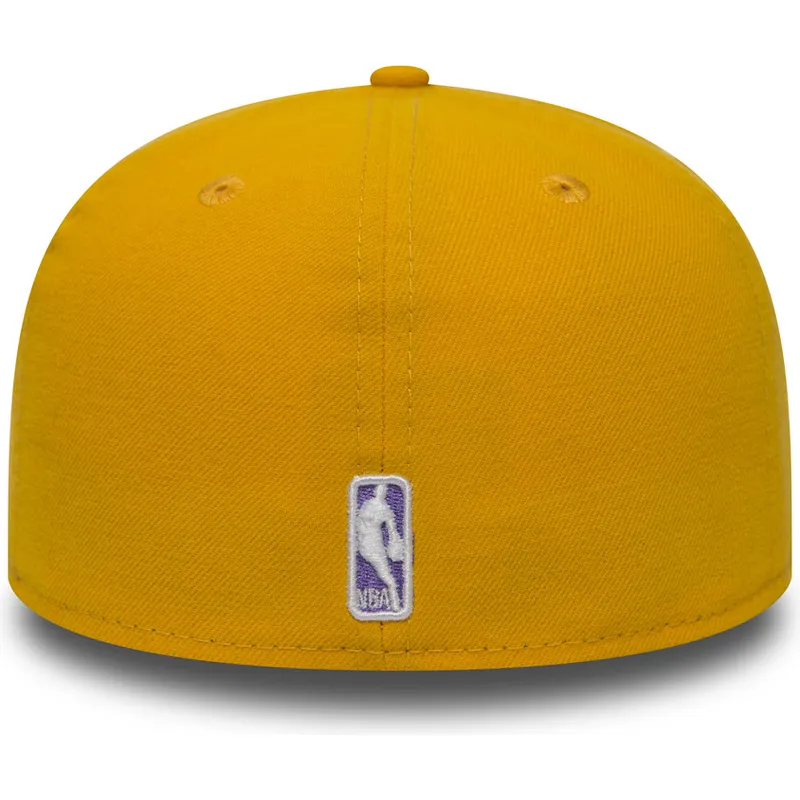 petten-plat-geel-fitted-59fifty-essential-van-los-angeles-lakers-nba-van-new-era