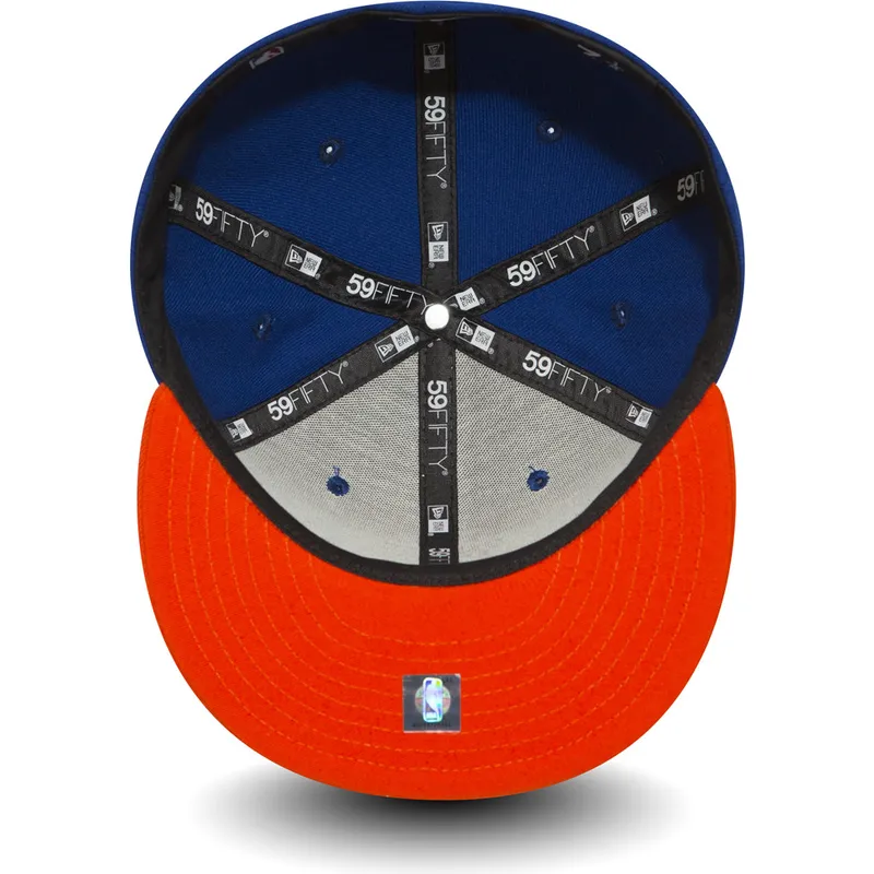 petten-plat-blauw-fitted-59fifty-essential-van-new-york-knicks-nba-van-new-era