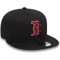 petten-plat-marineblauw-snapback-ajustable-9fifty-essential-van-boston-red-sox-mlb-van-new-era