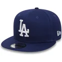 petten-plat-blauw-snapback-ajustable-9fifty-essential-van-los-angeles-dodgers-mlb-van-new-era