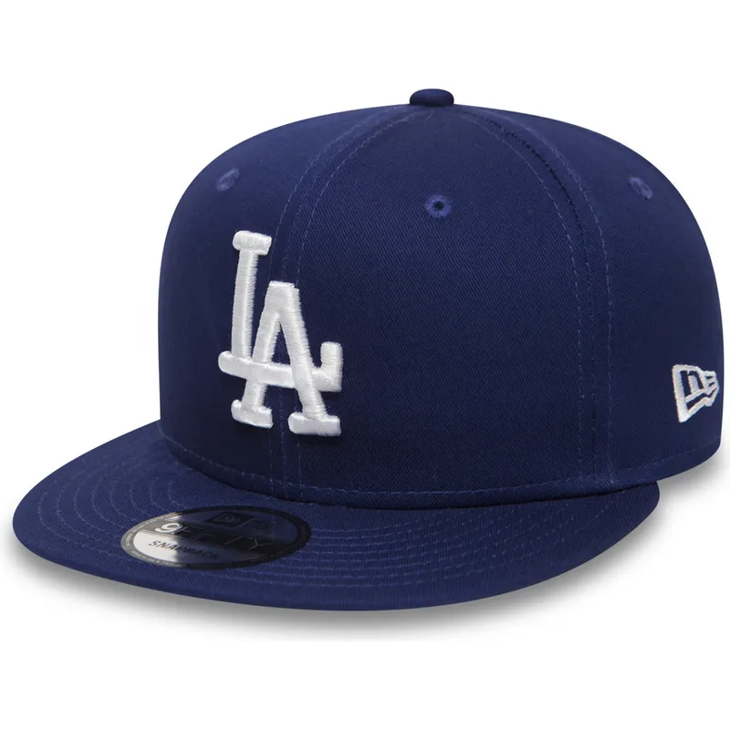petten-plat-blauw-snapback-ajustable-9fifty-essential-van-los-angeles-dodgers-mlb-van-new-era