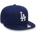 petten-plat-blauw-snapback-ajustable-9fifty-essential-van-los-angeles-dodgers-mlb-van-new-era