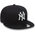 petten-plat-marineblauw-snapback-ajustable-9fifty-essential-van-new-york-yankees-mlb-van-new-era