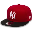 petten-plat-rood-snapback-ajustable-9fifty-cotton-block-van-new-york-yankees-mlb-van-new-era