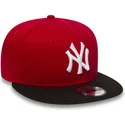 petten-plat-rood-snapback-ajustable-9fifty-cotton-block-van-new-york-yankees-mlb-van-new-era