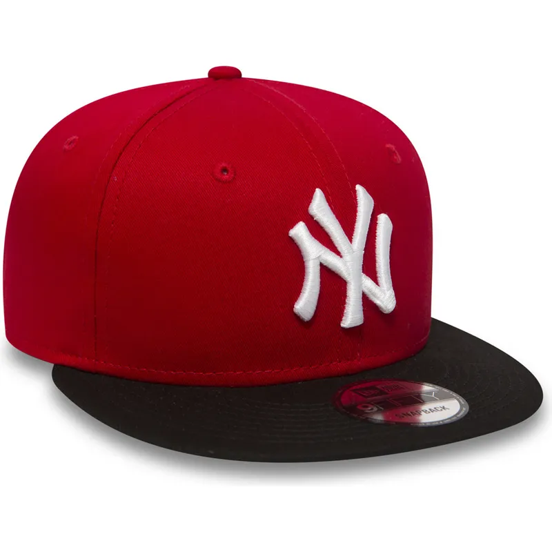 petten-plat-rood-snapback-ajustable-9fifty-cotton-block-van-new-york-yankees-mlb-van-new-era
