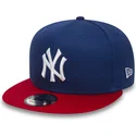 petten-plat-blauw-snapback-ajustable-9fifty-cotton-block-van-new-york-yankees-mlb-van-new-era