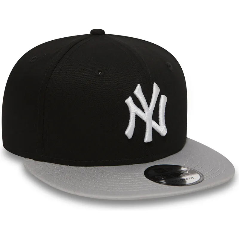 petten-plat-zwart-snapback-ajustable-9fifty-cotton-block-van-new-york-yankees-mlb-van-new-era