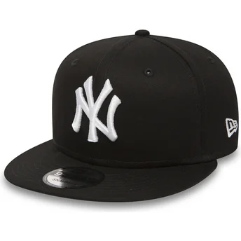 petten-plat-zwart-snapback-ajustable-9fifty-white-on-black-van-new-york-yankees-mlb-van-new-era