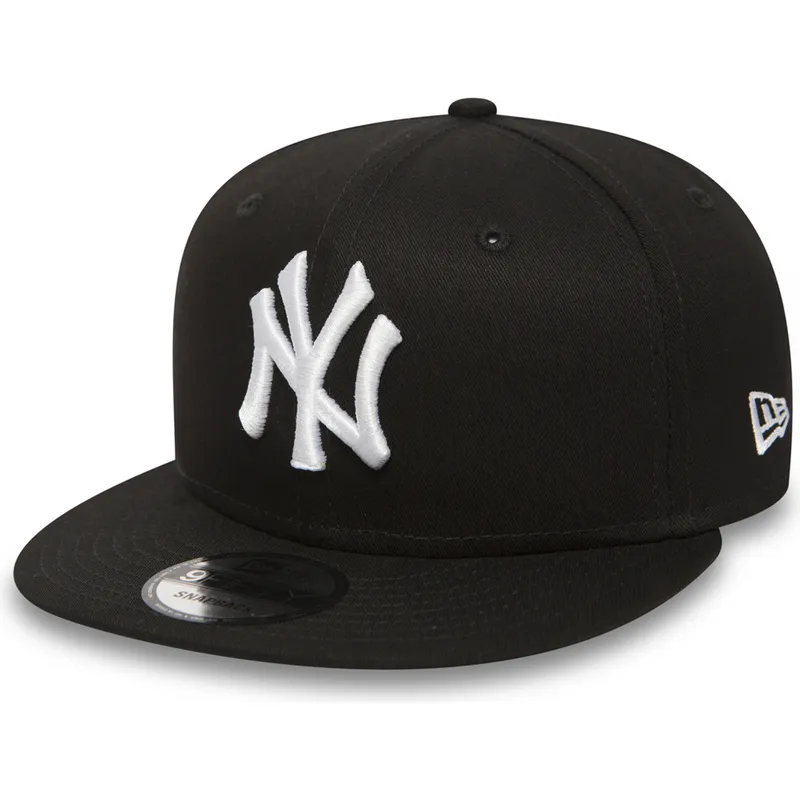 petten-plat-zwart-snapback-ajustable-9fifty-white-on-black-van-new-york-yankees-mlb-van-new-era