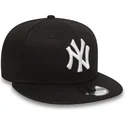 petten-plat-zwart-snapback-ajustable-9fifty-white-on-black-van-new-york-yankees-mlb-van-new-era