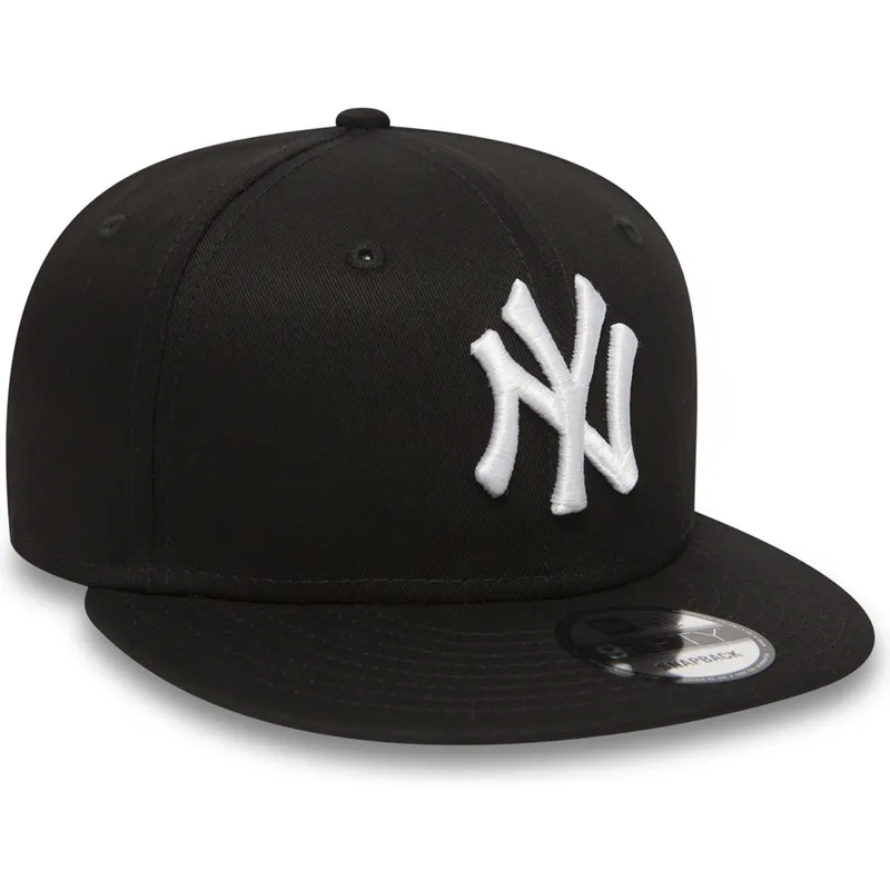 petten-plat-zwart-snapback-ajustable-9fifty-white-on-black-van-new-york-yankees-mlb-van-new-era