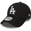petten-gebogen-zwart-verstelbaar-9forty-essential-van-los-angeles-dodgers-mlb-van-new-era