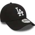 petten-gebogen-zwart-verstelbaar-9forty-essential-van-los-angeles-dodgers-mlb-van-new-era