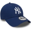 petten-gebogen-blauw-verstelbaar-9forty-essential-van-new-york-yankees-mlb-van-new-era