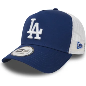 Petten gebogen blauw snapback Clean A Frame van Los Angeles Dodgers MLB van New Era