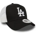 petten-gebogen-zwart-snapback-clean-a-frame-van-los-angeles-dodgers-mlb-van-new-era