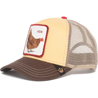 petten-gebogen-geel-snapback-hen-the-farm-van-goorin-bros