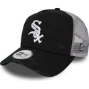 petten-gebogen-zwart-snapback-distressed-a-frame-van-chicago-white-sox-mlb-van-new-era