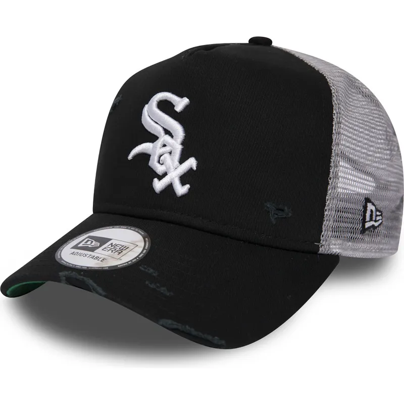 petten-gebogen-zwart-snapback-distressed-a-frame-van-chicago-white-sox-mlb-van-new-era petten-gebogen-zwart-snapback-distressed-a-frame-van-chicago-white-sox-mlb-van-new-era