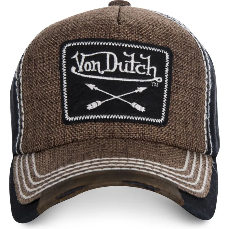 petten-gebogen-bruin-verstelbaar-arrow02-van-von-dutch