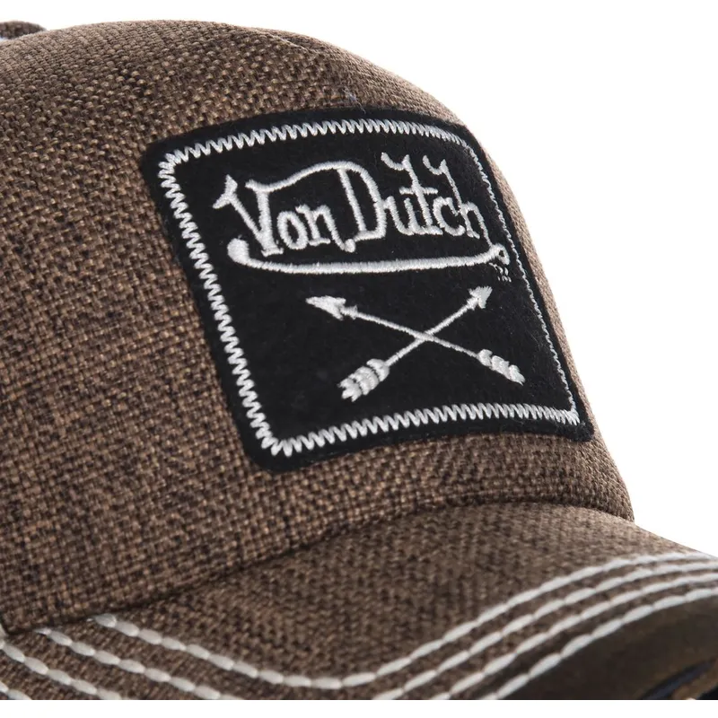 petten-gebogen-bruin-verstelbaar-arrow02-van-von-dutch