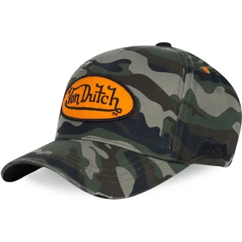 Petten gebogen camouflage verstelbaar CAMOU02 van Von Dutch